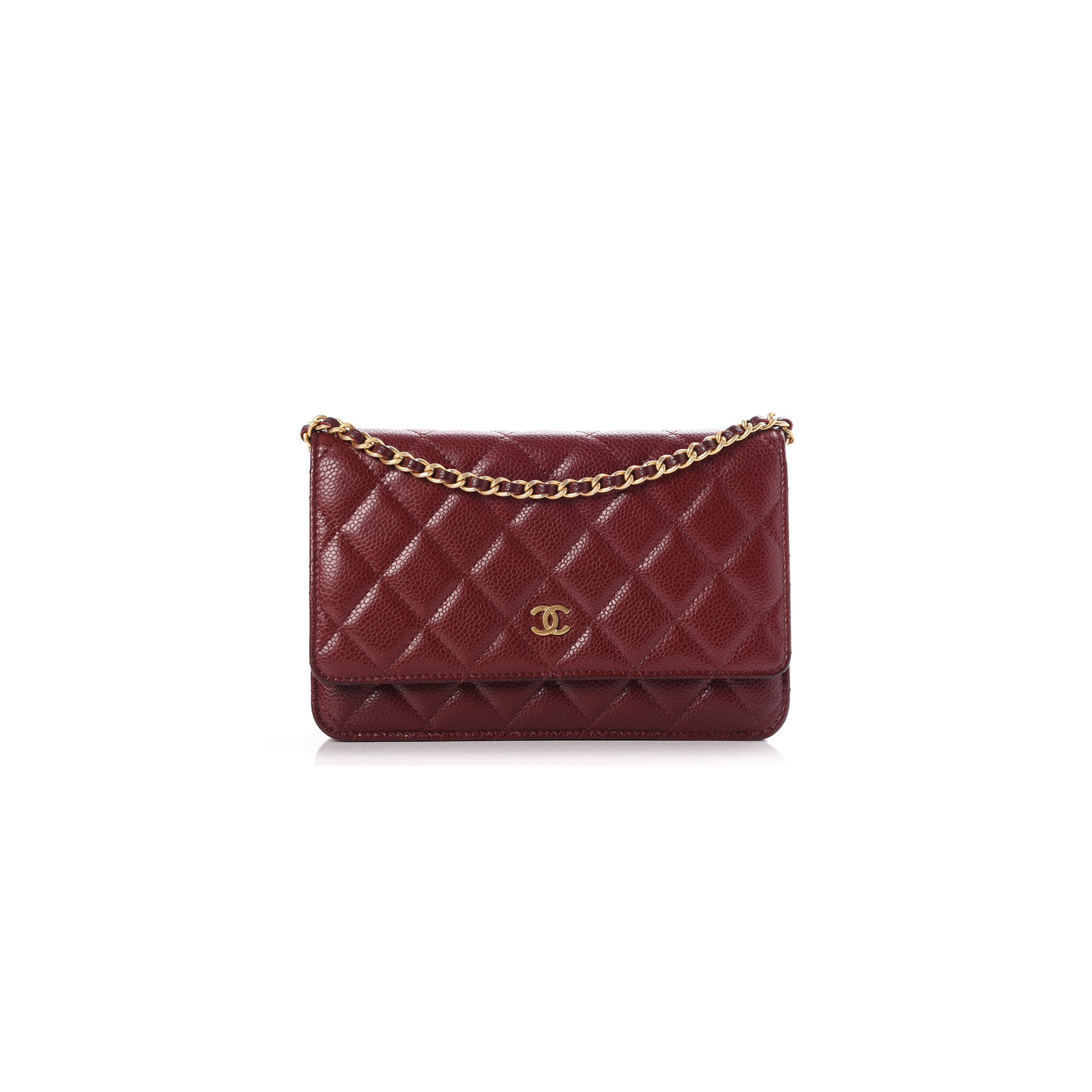 CHANEL CLASSIC WALLET ON CHAIN GRAINED SHINY CALFSKIN AP4241 (19.5*12*4cm)